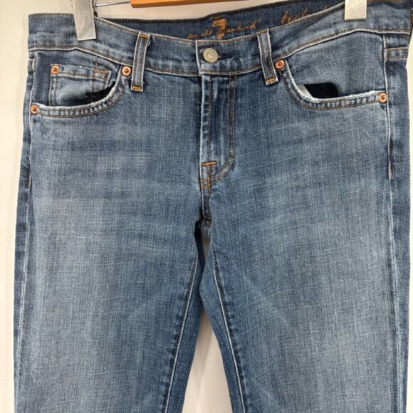 7 for All Mankind Low Rise Boot Cut Jeans Size 28 - Picture 5 of 14
